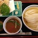 うどん 蔵十 - ひやかけ、天ぷら三種盛り、チョイカレー