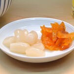 家庭料理 小川 - らっきょうと福神漬け