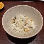 鳥匠 いし井 - 筍、蕨、行者にんにくの炊き込みご飯