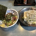 月源 - マグロ納豆とじゃこ豆腐
