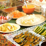 ダルシャン - 【サラダバー】無農薬の有機野菜を中心とした、新鮮野菜のサラダバー。