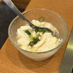 浅草もんじゃ 風鈴 - お通し　出汁お豆腐　優しい味