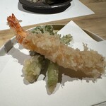 梅 - 海老の天ぷら、山菜天ぷら