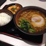 皇雅 - 醤油ラーメンとミニ麻婆セット縁