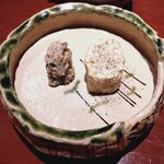 隠れ家愉膳 亥の子 - ドライフルーツチーズとフキノトウの鯛味噌