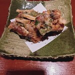 隠れ家愉膳 亥の子 - 蛍烏賊と新生姜のかき揚げ