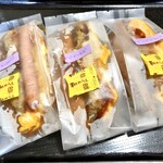 今屋のハンバーガー  - ミックスエッグサンド ・エッグバーガーチーズ ・フランクエッグチーズ