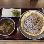 そば太鼓亭 - 鴨つけそば（820円＋大盛180円）