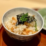 銀座 しのはら - ➓桜海老と筍のご飯（あんかけ）