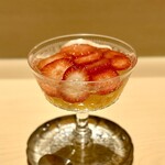 銀座 しのはら - ⓬苺八朔 ウイスキーゼリー掛け