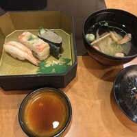 かに道楽 銀座八丁目店 - ⑤かに寿司⑥吸い物