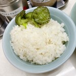 新橋ニューともちん - ライスに青かっぱをのせて