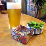 食事処 かづや - グラスビール(キリン一番搾り)