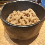 中華蕎麦 とみ田 - おかわり全粒粉は抹茶茶碗で