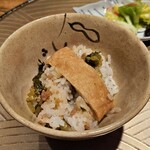 六本木 kappou ukai - 花山葵とそぼろ釜炊きご飯