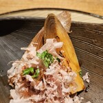 六本木 kappou ukai - 丸焼き筍 削りたての鰹節と