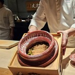 六本木 kappou ukai - 花山葵とそぼろ釜炊きご飯