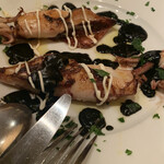 ラ・コシーナ・デ・ガストン - 今日は‥さらに〜いいヤリイカ入ったよんって‥ガストンシェフおすすめの逸品〜イカ墨たっぷりと‥みんな笑えば〜怖くないってかぁ〜w‥