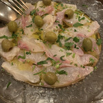 ラ・コシーナ・デ・ガストン - こちらも‥おすすめの真鯛のカルパッチョ〜♡‥レモン果汁感じる〜♪‥フレッシュ〜フレッシュ〜フレッシュ〜〜♪笑笑‥