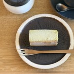 喫茶葦島 - 朝宮煎茶チーズケーキ