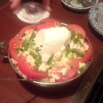 すずめの御宿 - モッツァレラとトマトもんじゃ