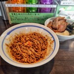 麺や 青雲志 - 特製ハーフチョモランマ (ニンニク追加)　 (混ぜた後)