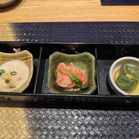 しゃぶしゃぶ　すき鍋　おもき 銀座店 - 前菜3点もり