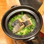 季節料理　なかしま - 山口県産寒鰆の炊き込みご飯は土鍋を使用(o^^o)