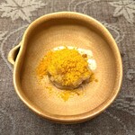 季節料理　なかしま - 山口県産黒鮪ヨコワ(写真無し)の後に提供されたアオリイカの唐墨添えです(o^^o)