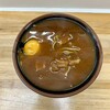まるかつ - カレーそば450円に月見80円トッピング。