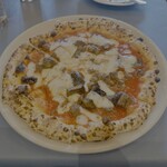 トラットリア・イタリア - Ａピッツァセット(牛ヒキ肉と茄子のトマトソースピッツァ山椒風味)