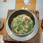 大山鶏と鮮魚 居酒屋 まいか - 蛍烏賊と山独活の羽釜炊き御飯