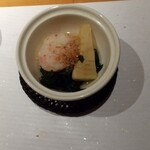 大山鶏と鮮魚 居酒屋 まいか - ずわい蟹薩摩揚げと筍の土佐蒸し