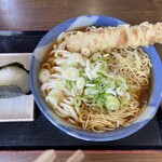 長命うどん - 料理写真:う中大ちくわ天としぐれおにぎり