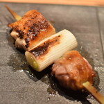 とり茶太郎 - 茶太郎おまかせフルコースの『比内地鶏のねぎま』２０２５年４月