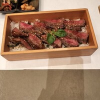 近江牛もりしま 寛閑観ここ滋賀店 - ステーキ弁当