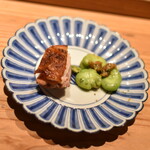 とり茶太郎 - 茶太郎おまかせフルコースの『名古屋コーチンのもも肉とそら豆』２０２５年４月