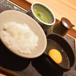 とり茶太郎 - 茶太郎おまかせフルコースの『比内地鶏の卵かけごはん・スープ付き』２０２５年４月