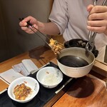 天ぷら 大坂屋 草哲 - かき揚げ→天丼に