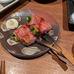 京橋 炉端焼 ロバ - アスパラベーコン串