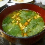大衆料理　川治 - なめこ味噌汁