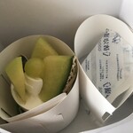 新宿高野 - 「マスクメロン」（1,200圓）
      「フォーク」（10圓）
      合計1,307圓（税込）。