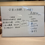 立ち食い鮨極 - 本日のメニュー