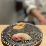 立ち食い鮨極 - 真鯛昆布締め