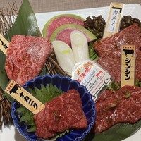 松阪牛　田じま - 松崎牛赤身肉4種盛