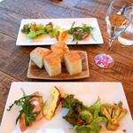 前菜とフォッカッチャ