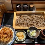 そば処 ひより - 料理写真:かき揚げ丼そばセット