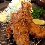 寿松庵 - 白身魚フライのアップ