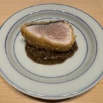 佐たけ - 鰆のフライ　蕗味噌のソース