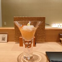 天麩羅 安藤 - 前菜(北海道バフンウニ、岩手のいくら、富山の白エビ、和風ジュレ)